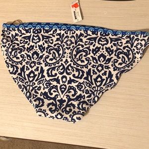 Old Navy blue and white floral bikini bottom